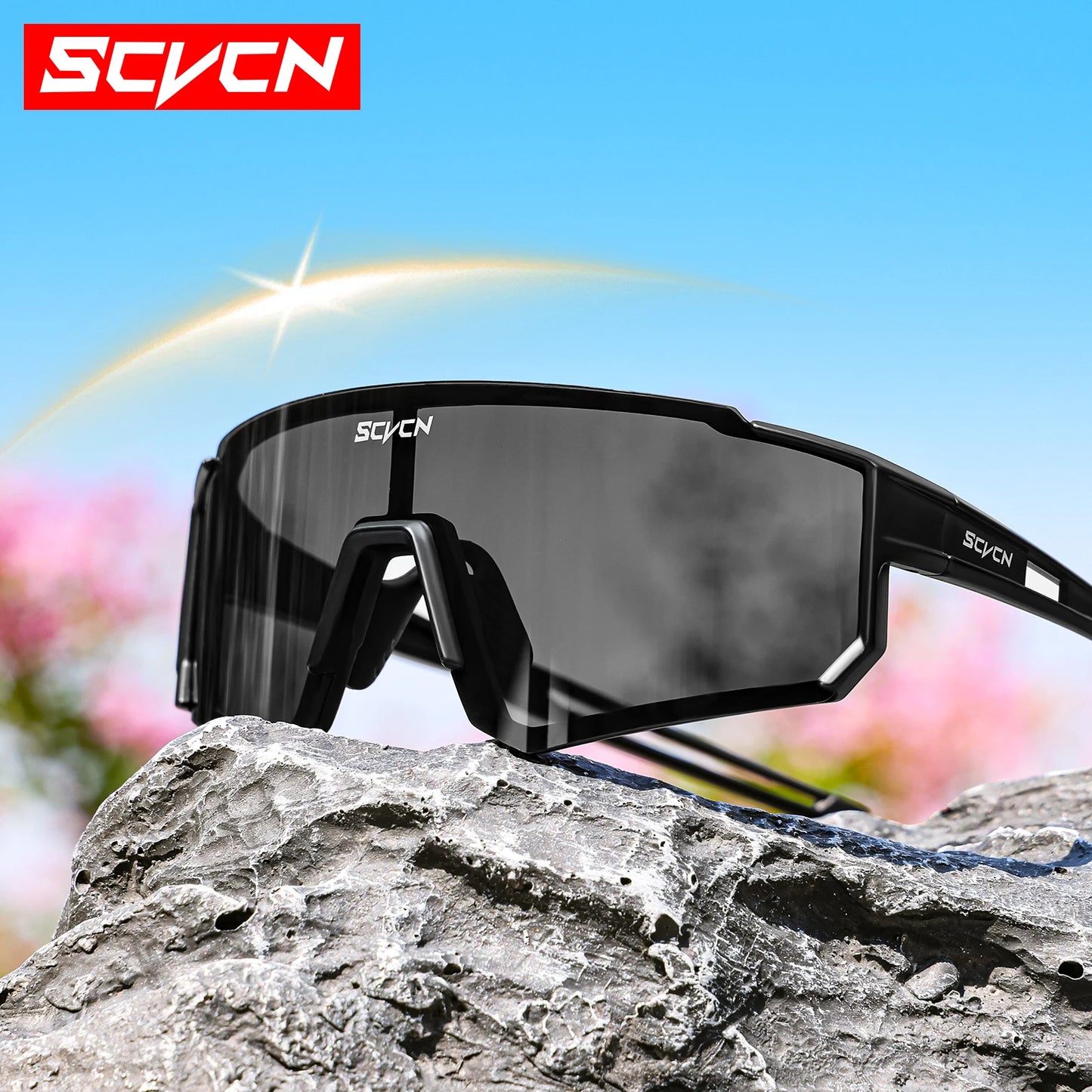 SCVCN UV400 Cycling Glasses for Men MTB Sunglasses Mountain Bike