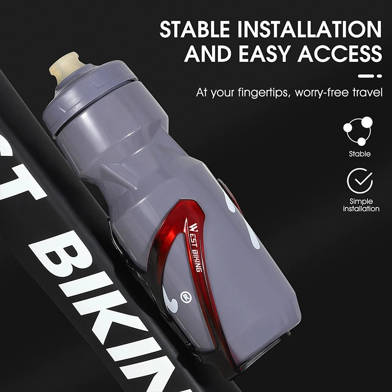 WEST BIKING Bicycle Water Bottle Cage Colorful Gradient Cycling Bottle