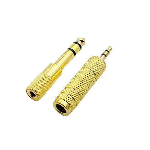 2-Pack 6.5mm to 3.5mm and 3.5mm to 6.5mm Audio Adapter Set 1/4-inch to