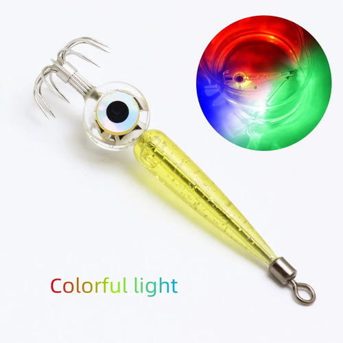Fishing Lures 5g Squid Hook with LED Light Squid Jig Lure Luminous