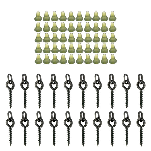 Hirisi 70pcs Carp Fishing Accessories Fishing Hook Bait Screw Stopper