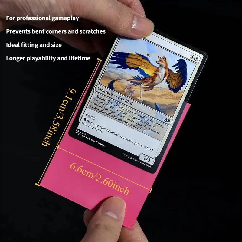 100Pcs/Set 66x91mm Matte Standard Size Card Sleeves TCG Trading Cards