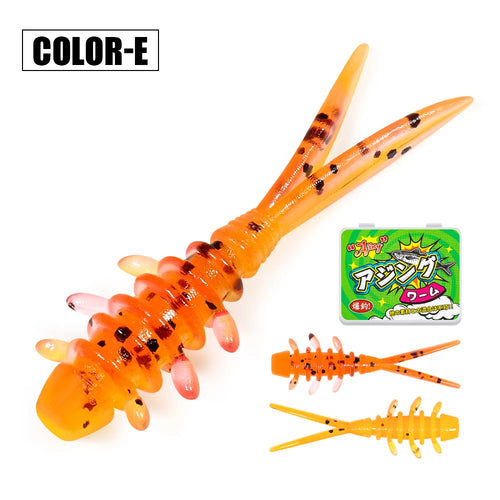 Rosewood 25mm Micro Worm Soft Fishing Lure TPR Floating Silicone