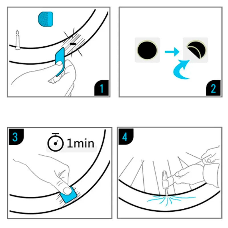 30/20/10PCS Glue-free Bicycle Tire Patches - Quick Self-Adhesive