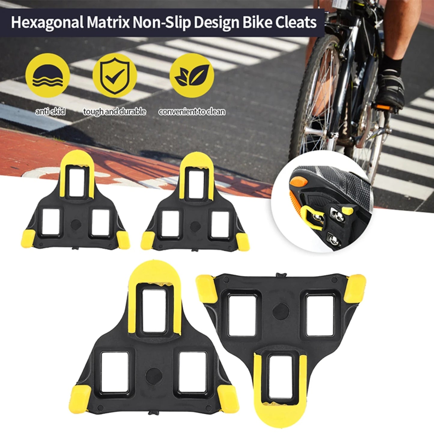 Road Bike Pedal Cleat SPD Bicycle Pedals Self-locking Plate Clip for