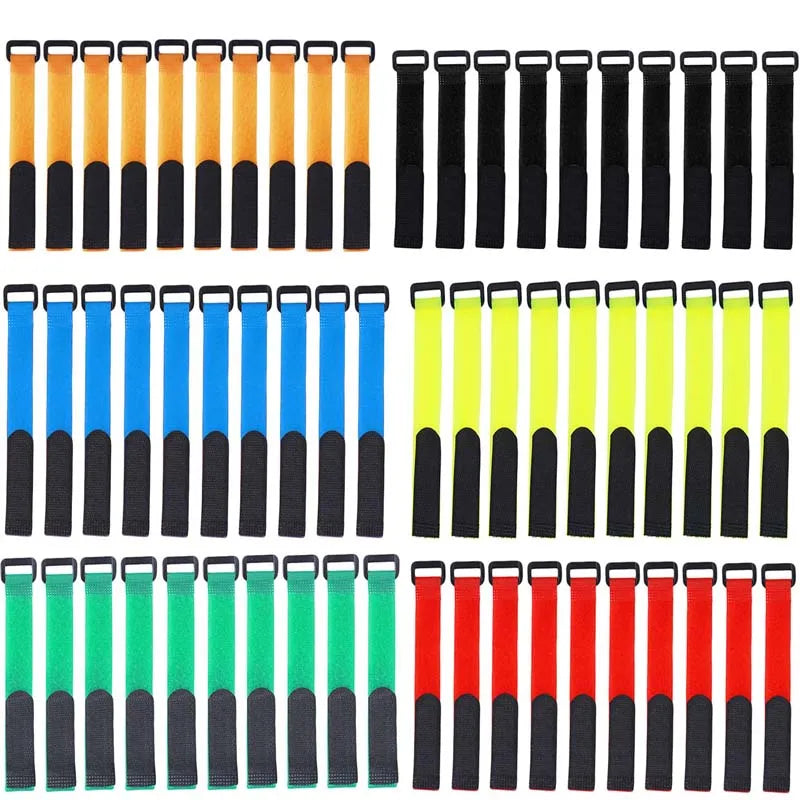 10pcs/set Reusable Fishing Rod Tie Holder Strap Suspenders Fastener