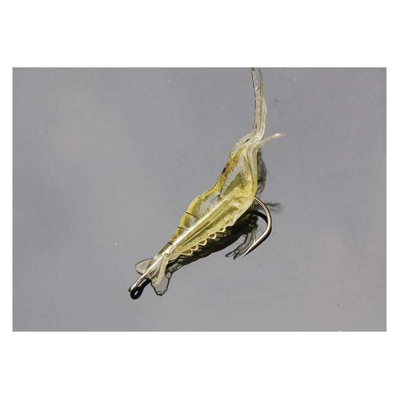 10pcs Wholesale Bionic Glow-in-the Dark Fake Shrimp Lure 4cm With Hook