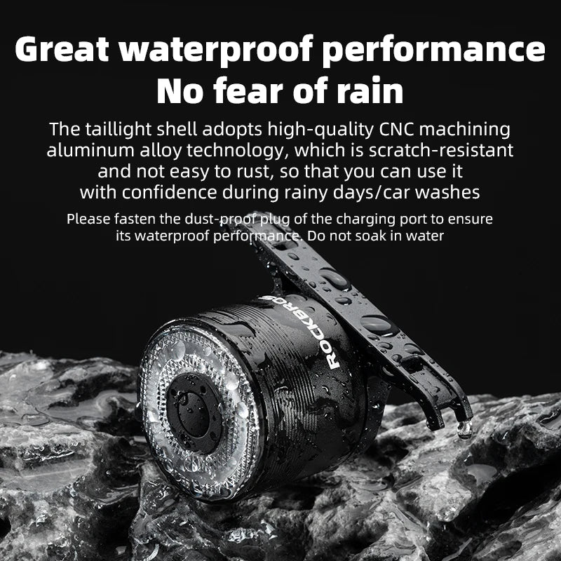 ROCKBROS Bicycle Tail Light Smart Brake Sensing Rear Bike Light