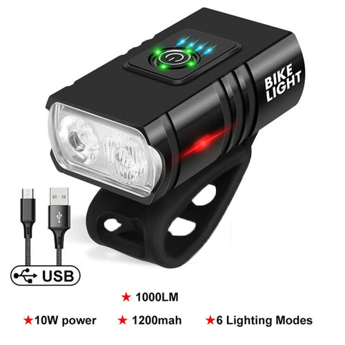 1000LM Bike Light Headlight T6 Bicycle Flashlight LED USB Rechargeable
