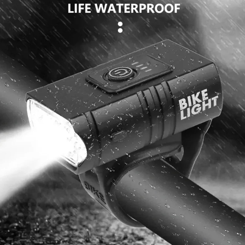 Waterproof LED Bicycle Headlight T6 10W 1200LM 6 Modes USB