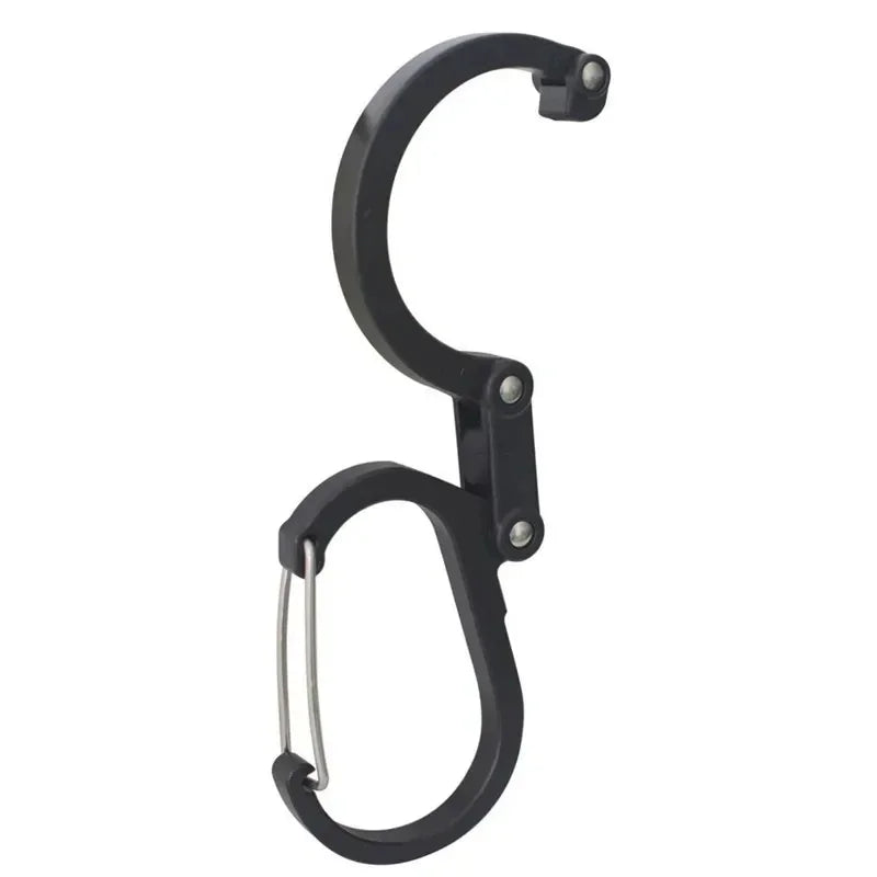 Camping Hybrid Gear Clip Carabiner Rotating Hook Clip Non-Locking