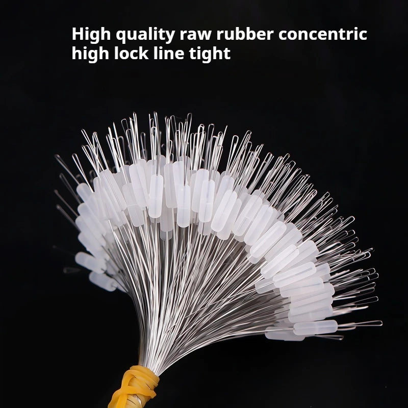 300Pcs Silicone Space Bean Oval Stopper Bobber Profession Fishing