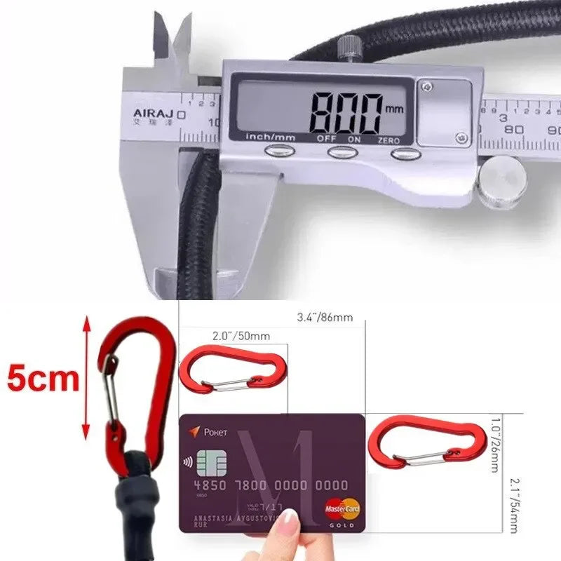 Elastic Tie Rope Mountaineering Buckle Hook Canoe Bike Luggage