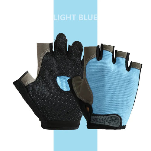 Men Cycling Bicycle Gloves Half Finger Gym Gloves Women Mitten