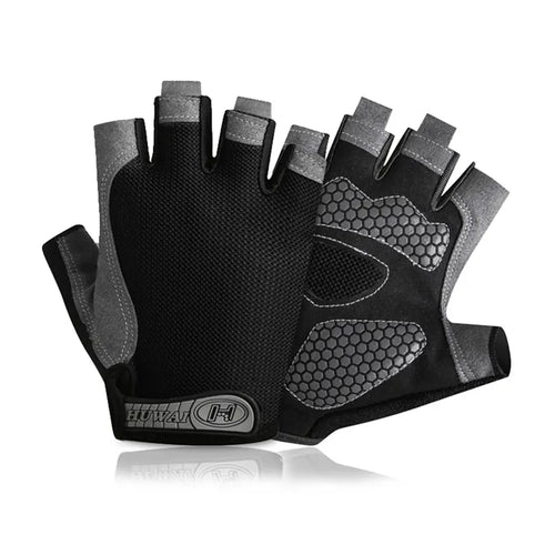 Men Cycling Bicycle Gloves Half Finger Gym Gloves Women Mitten