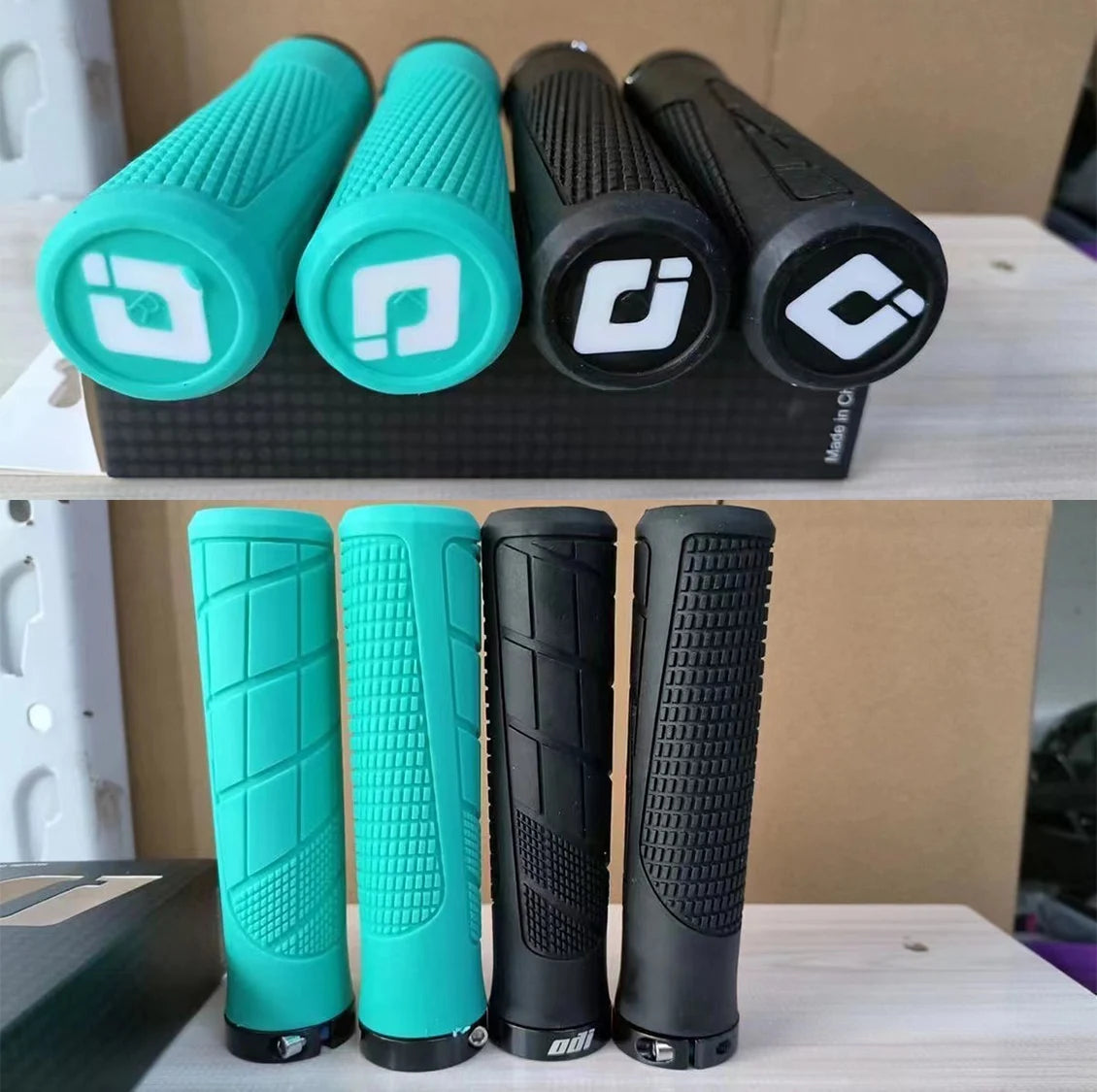 MTB Bicycle Handlebar Grips Rubber Anti-Skid Bike Grips Lock On Road