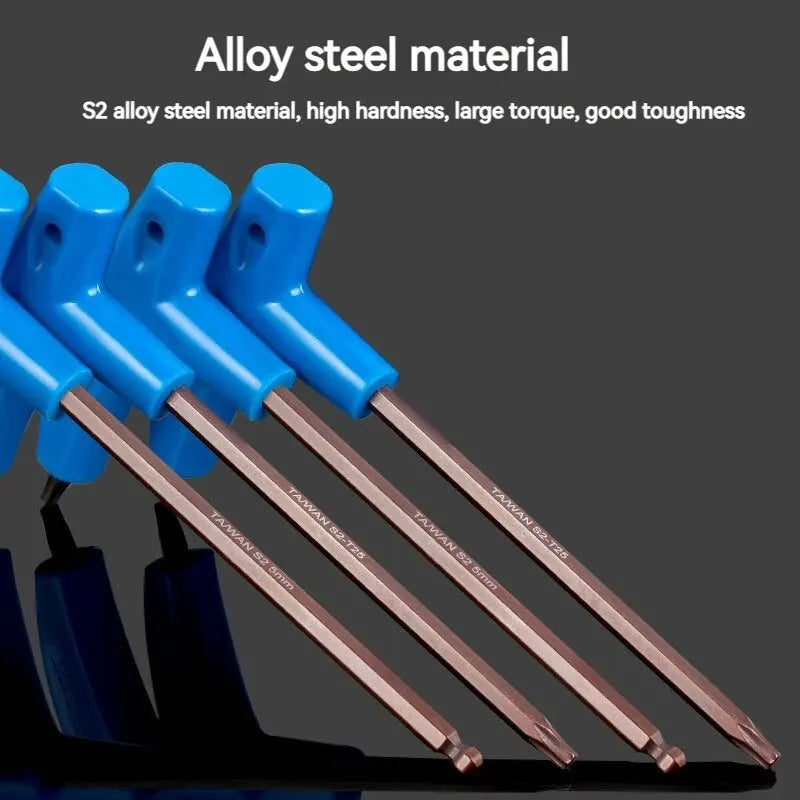 T25 3/4/5/6MM Bike Allen Key Wrench T-Shaped Extended Plastic Handle