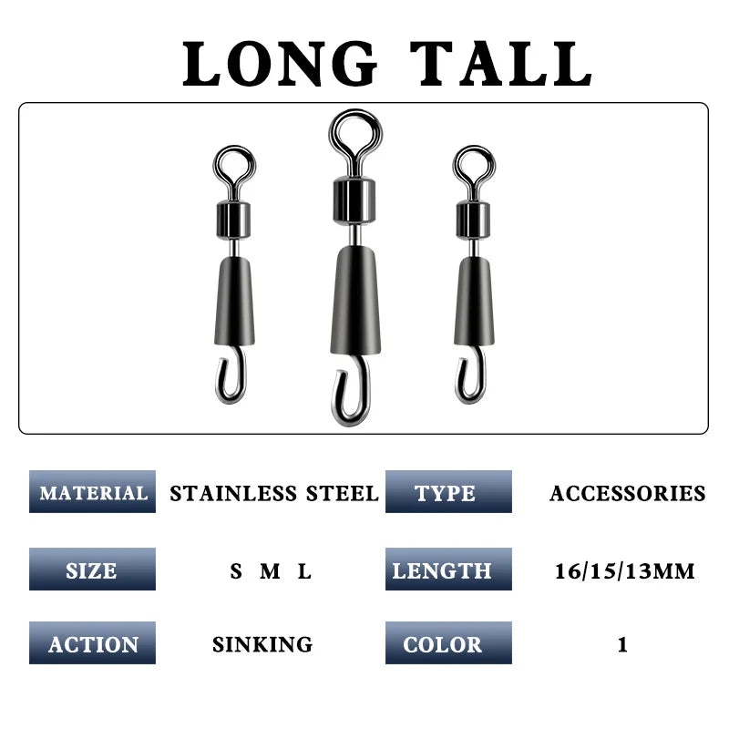 30/50PCSFishing Bearing Swivels Ball Bearing Swivel Solid Rings