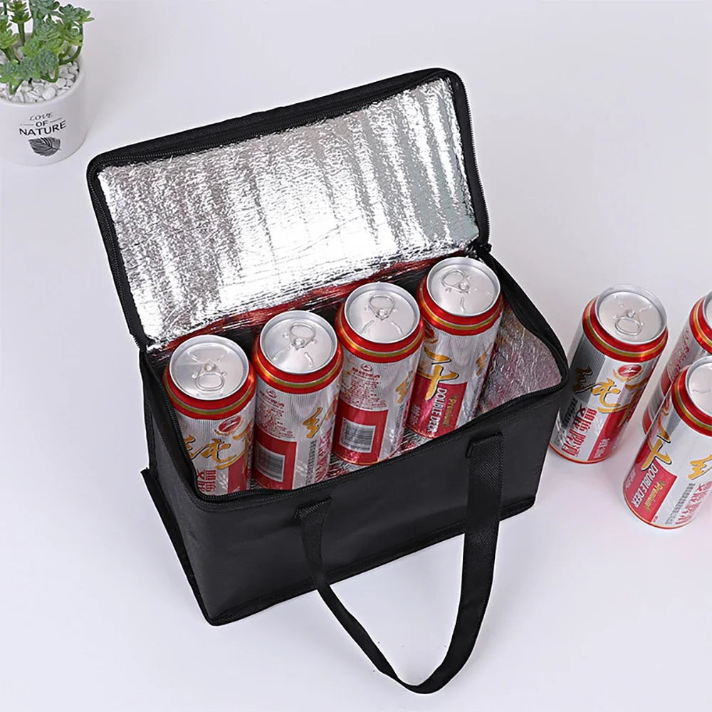 Portable Lunch Cooler Bag Folding Insulation Picnic Ice Pack Food