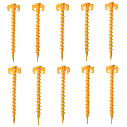 10pcs Screw Anchor Stakes Ground Nail Outdoor Camping Tent Pegs Ground