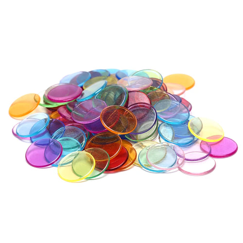 100pcs 19mm Poker Chips Count Bingo Chips Bingo Game Cards Plastic for