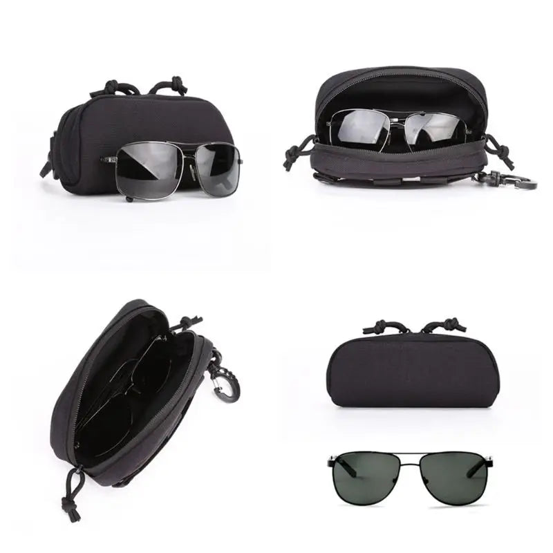Tactical MOLLE Eyeglass Case Hunting Shockproof Protective Goggles Box