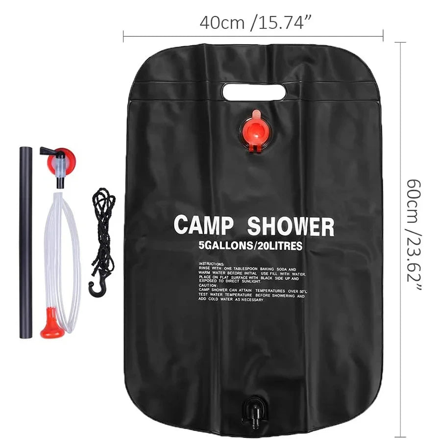 Outdoor Shower Bags 20/40L Foldable Solar Shower Bag Outdoor Bath