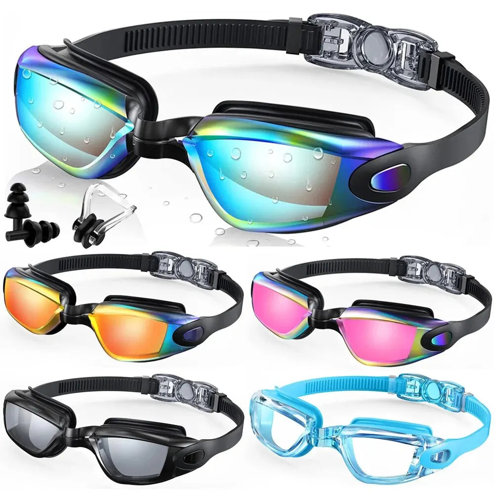 Swimming Goggles Professional Waterproof Swim Eyewear Glasses Anti-fog