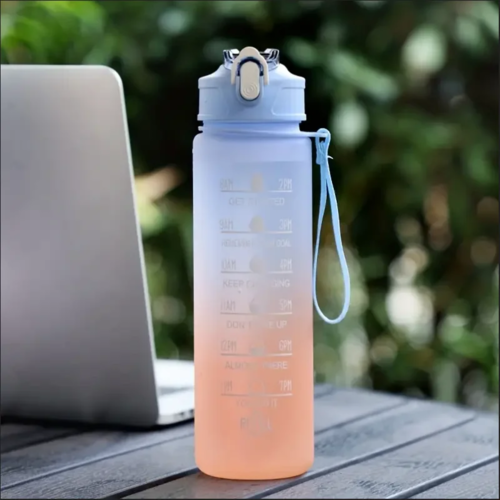 700ml Inspirational Outdoor Sports Water Cup With Time Scale And