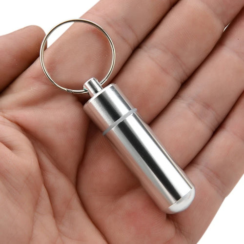 Waterproof Aluminum Alloy Pill Box Portable Medicine Case Capsule