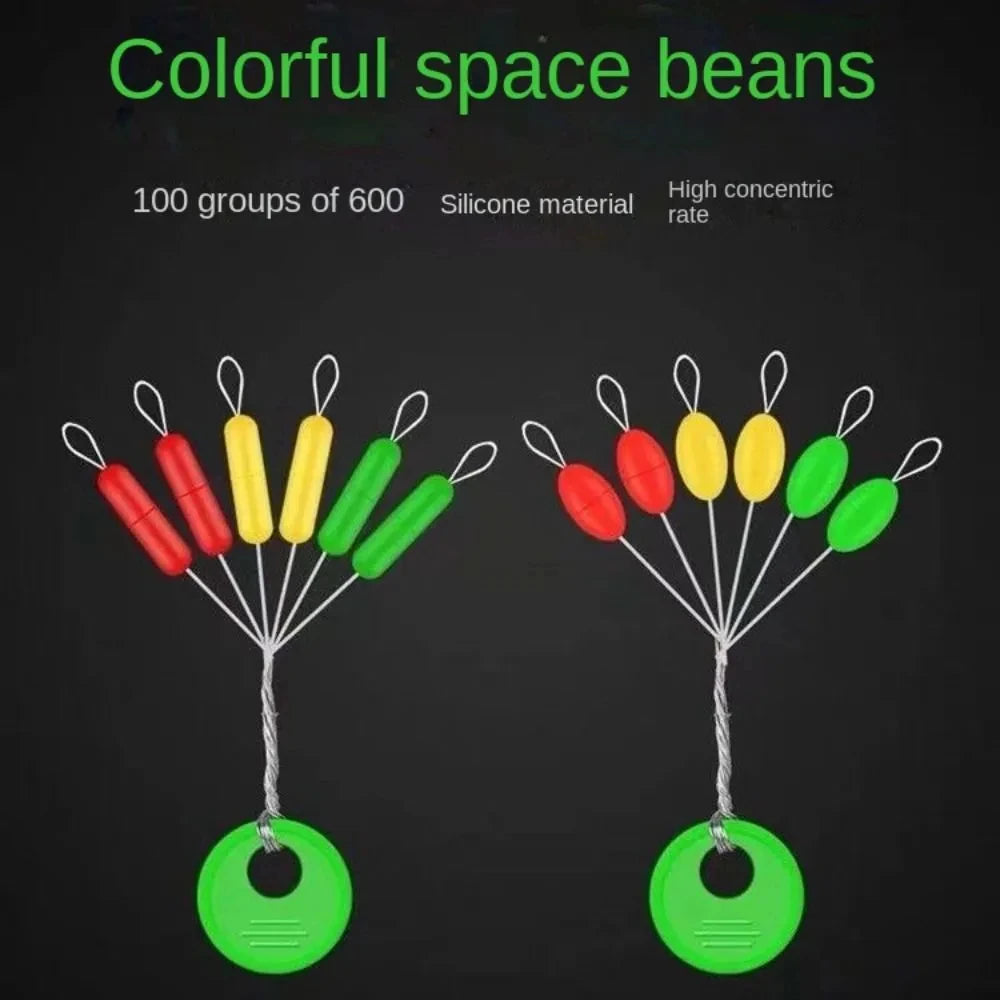 600pcs 100 Groups Float Rubber Stopper Fishing Bobber Stopper Float