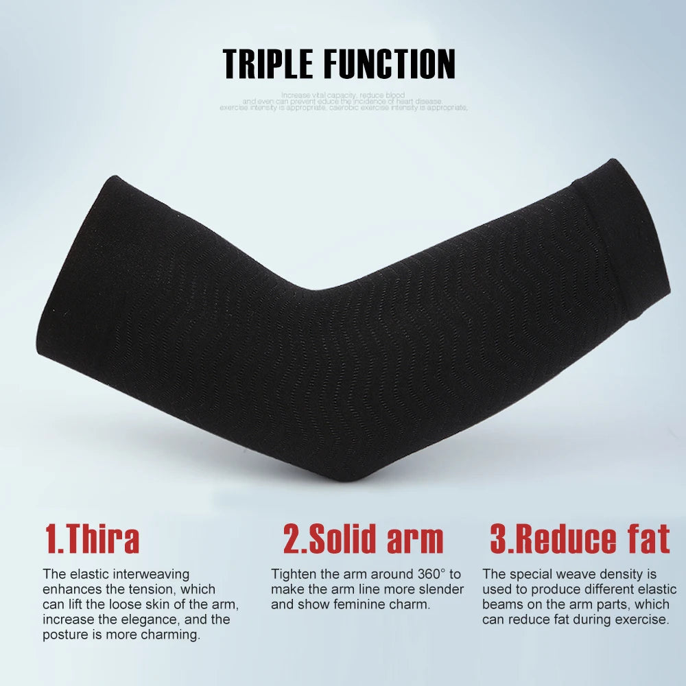 1Pair Arm sSlimming Shaper Compression Wrap Sleeve Helps Lose Arms