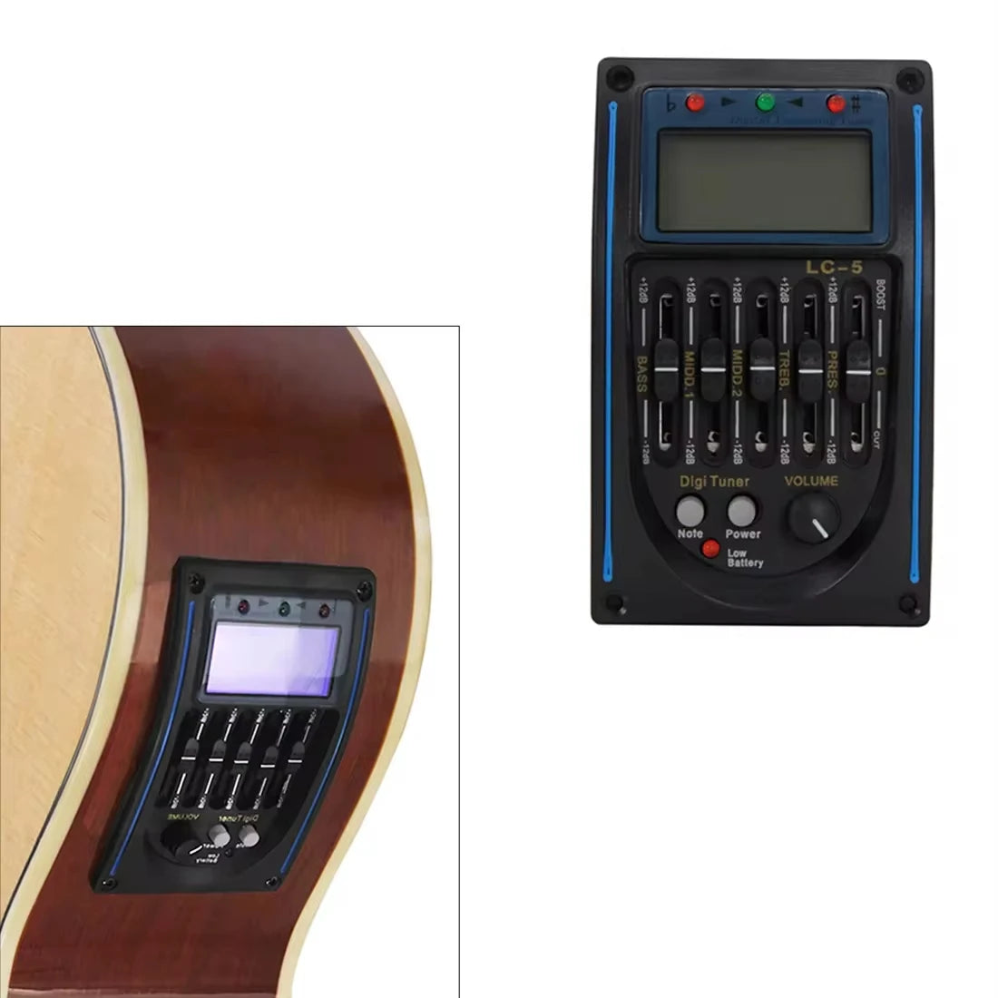 Miwayer Classical Acoustic Guitar Pickup, EQ Equalizer, Preamplifier