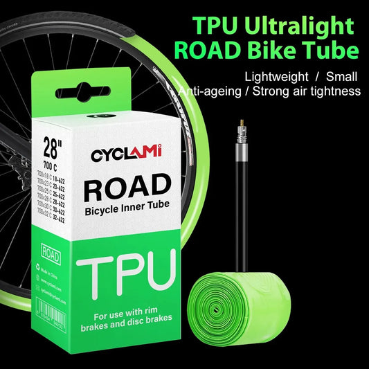 CYCLAMI Ultralight 30g Bike Inner Tube TPU Material 700C 18 32 Road