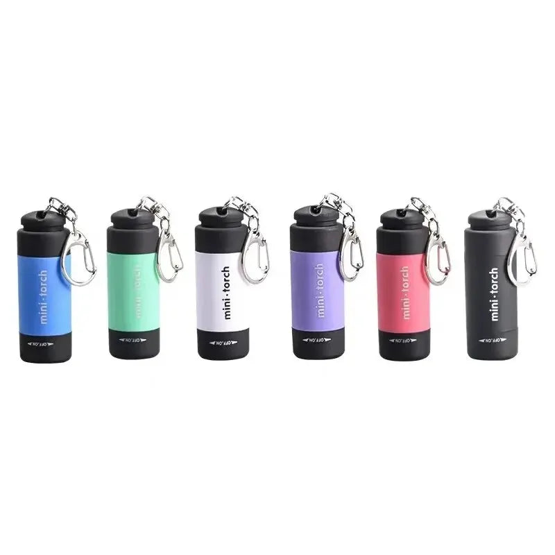 LED Micro Pocket Flashlight Portable USB Rechargeable Keychain
