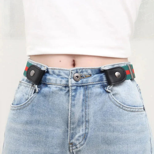 Simple And Fashionable Women'S Belt Elastic Lazy Men'S Belt Woven
