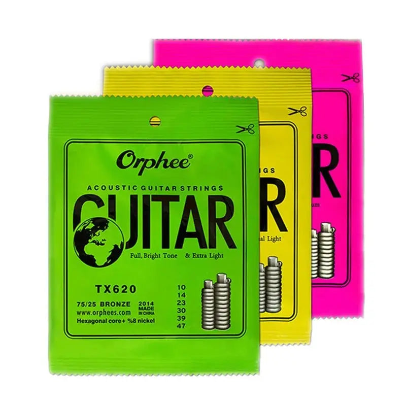 Orphee TX620 630 Acoustic Guitar Strings Hexagonal Core+8% Nickel