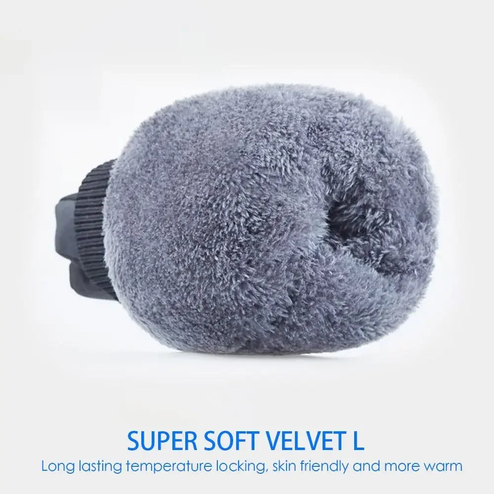 Winter Snowboard Ski Gloves PU Leather Non-slip Touch Screen