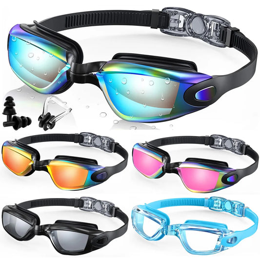 Swimming Goggles Professional Waterproof Swim Eyewear Glasses Anti-fog
