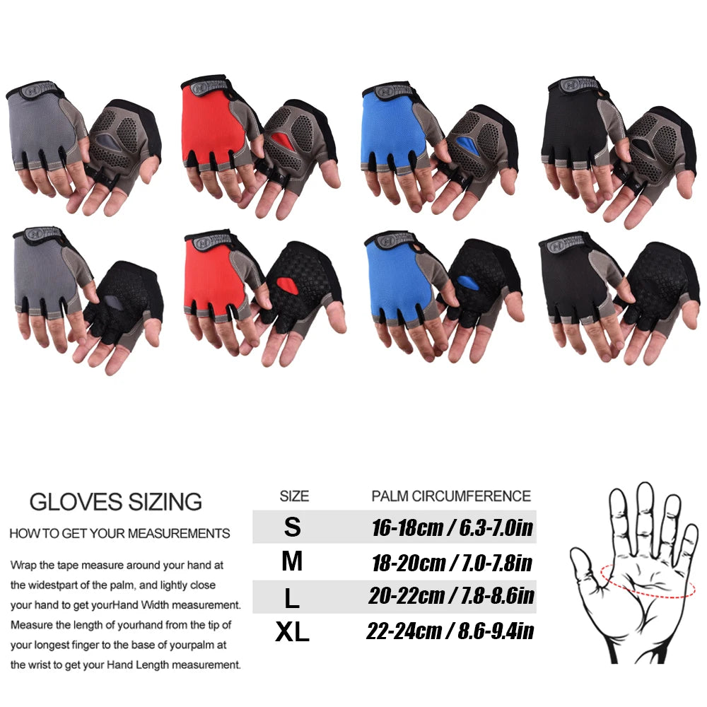1Pair Cycling Gloves for Men & Women, Anti Slip Shock Absorbing Biking