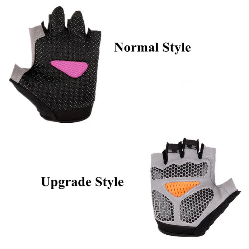 Men Cycling Bicycle Gloves Half Finger Gym Gloves Women Mitten