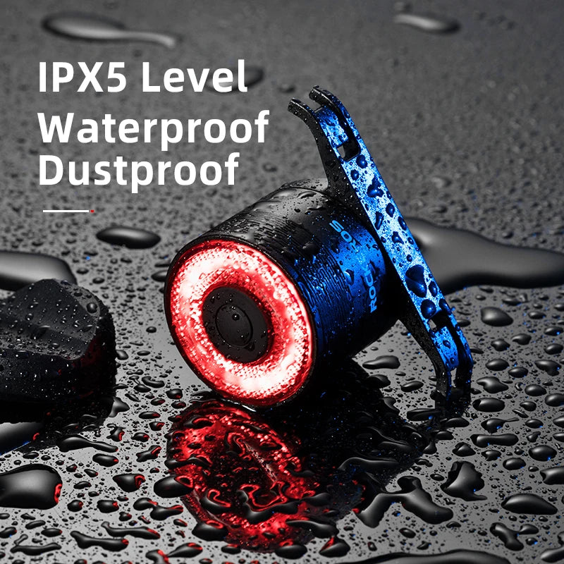 ROCKBROS Smart Brake Bicycle Tail Light MTB Road Seatpost Saddle Bike