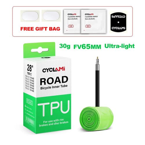 CYCLAMI Ultralight 30g Bike Inner Tube TPU Material 700C 18 32 Road