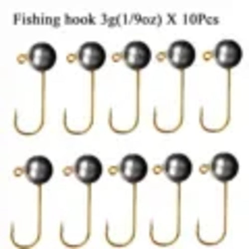10pcs/lot Micro Jig Head Fishing Hook 1g-5g Ice Fishing Hook Mini