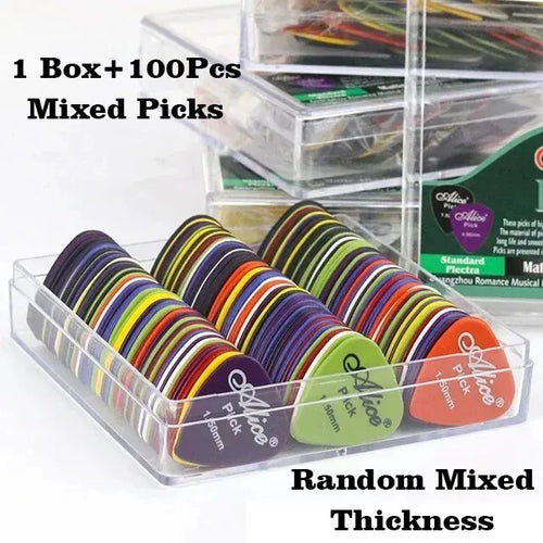 Multicolor Guitar Picks 24/50/100 Pieces Mixed ABS Premium Plastic