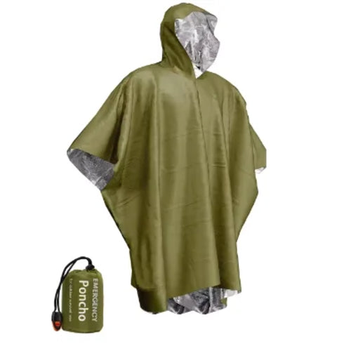 Emergency Raincoat Poncho Waterproof Rainwear Blanket Survival Camping