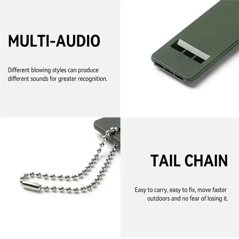 Outdoor Multi Audio Distress Whistle Three Frequency Outdoor Survival