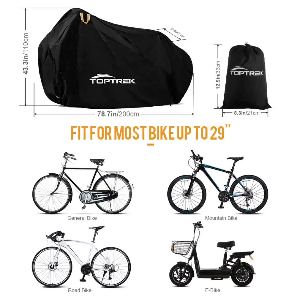 Toptrek Bike Cover 210T High Quality Bicycle Protector Multipurpose
