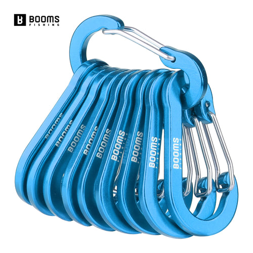 Booms Fishing CC1-10pcs Multi-Use Small Clips Keychain Caribeaner Clip