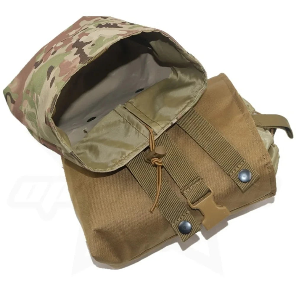 Molle Folding Dump Drop Magazine Pouch Airsoft Qutdoor Hiking Hunting